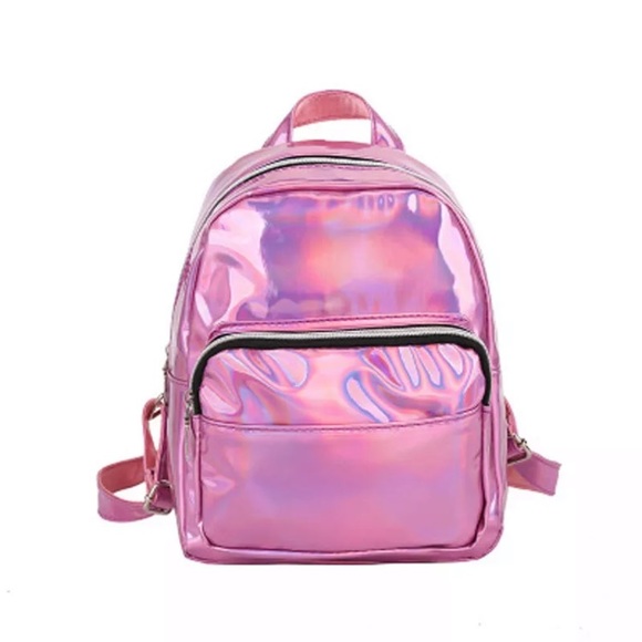 Handbags - NEW!! 💖 PINK HOLO MINI BACKPACK